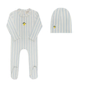 Lemon Stripe Footie