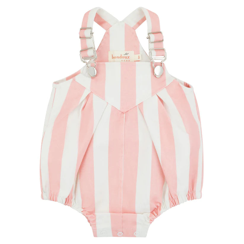 neon striped pink romper