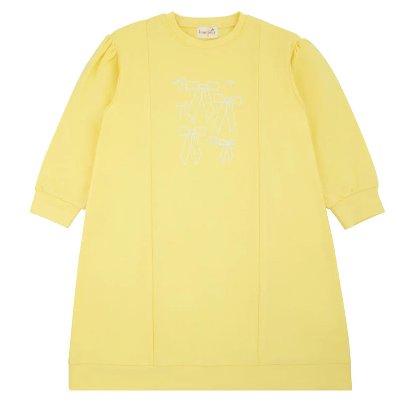 yellow long sleeve dress
