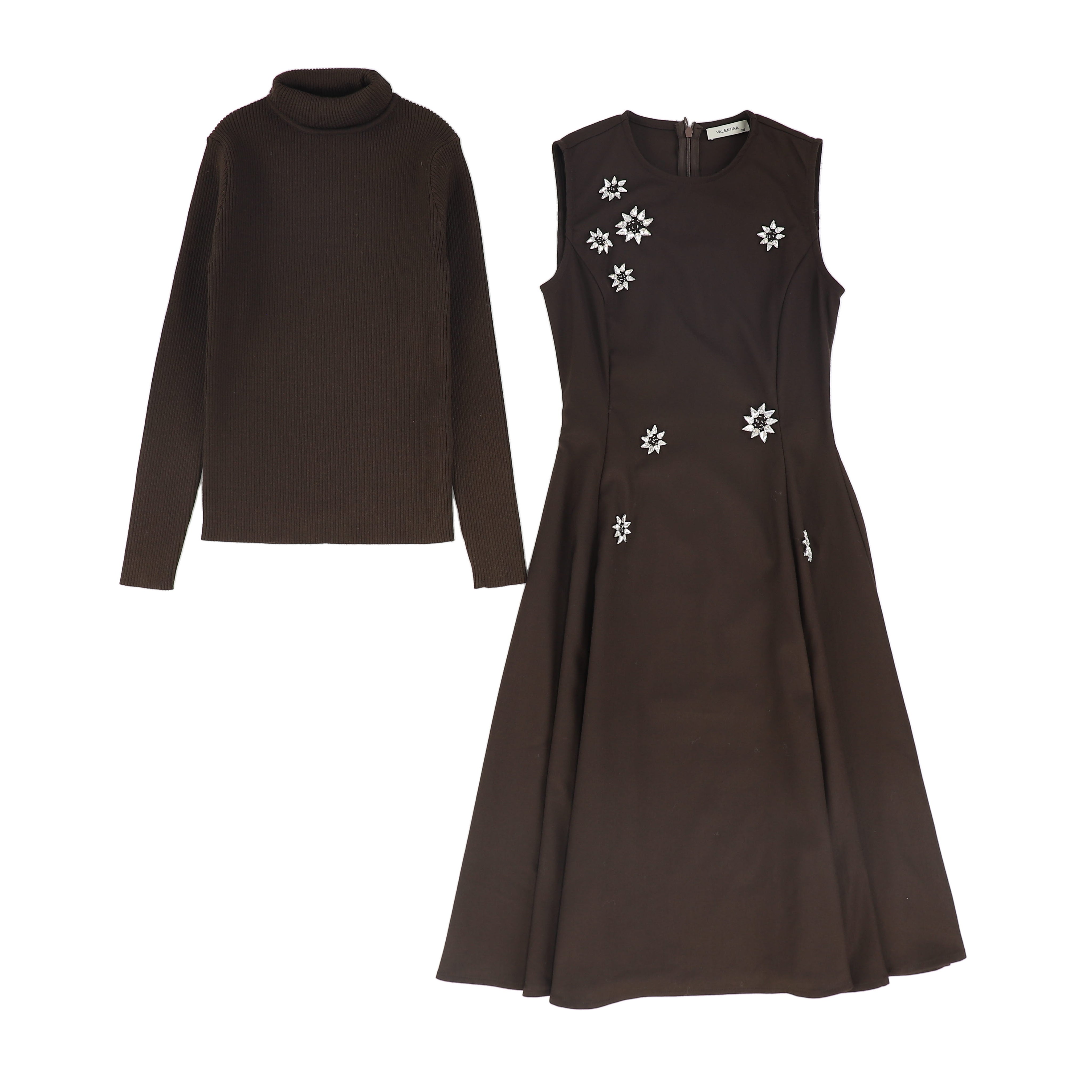 Wool swing embellished jumper