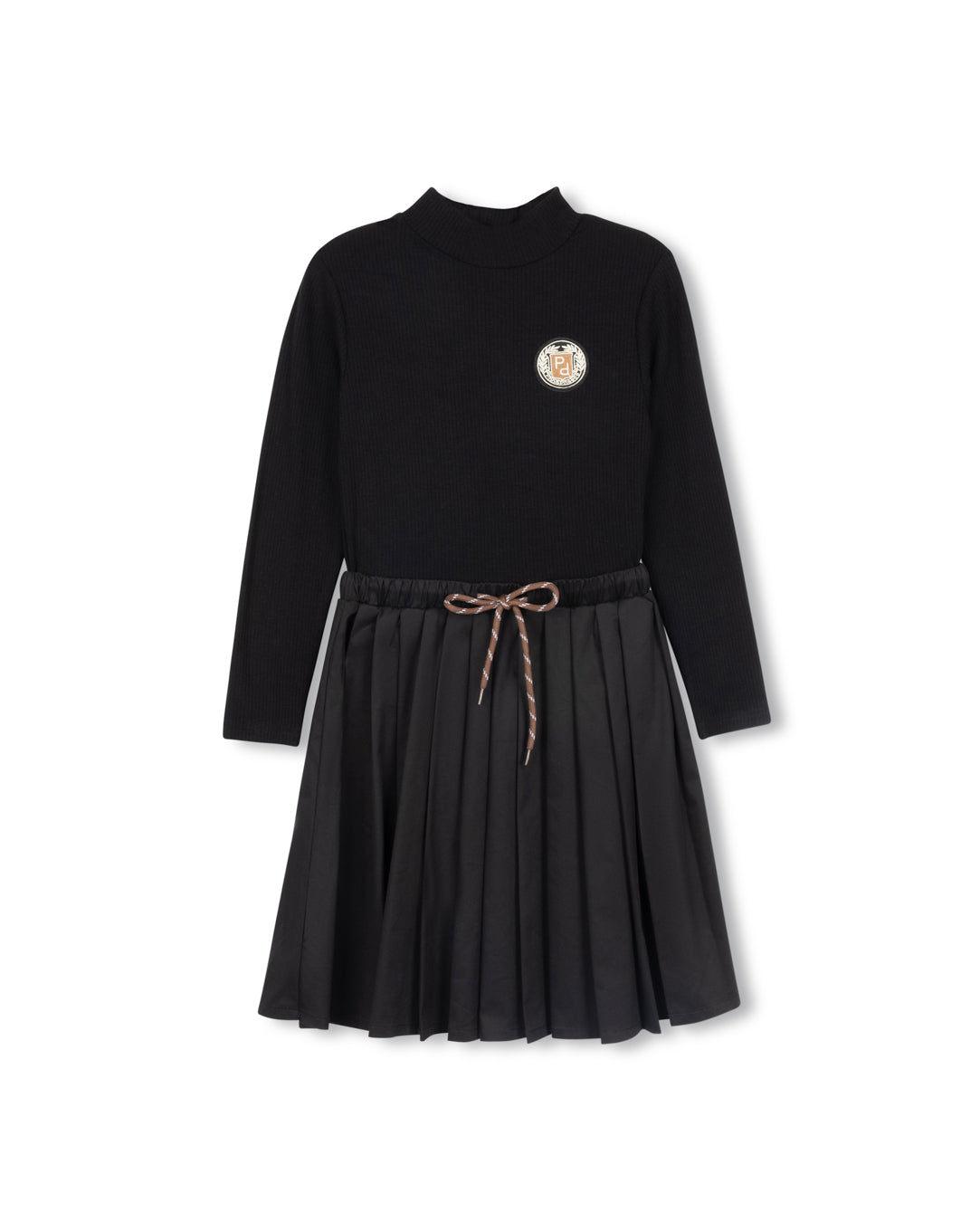 raincoat ribbed emblem dress