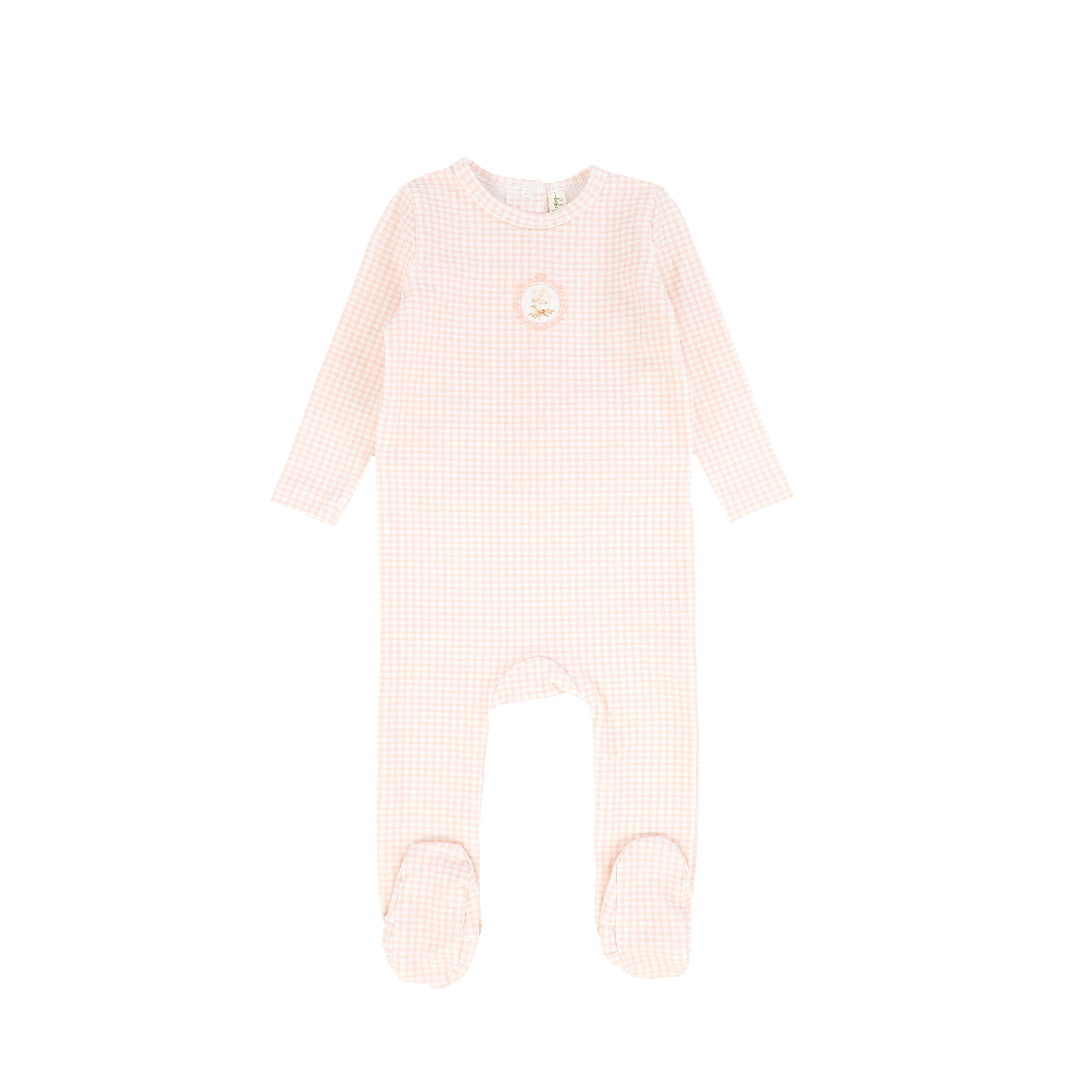Gingham frame footie