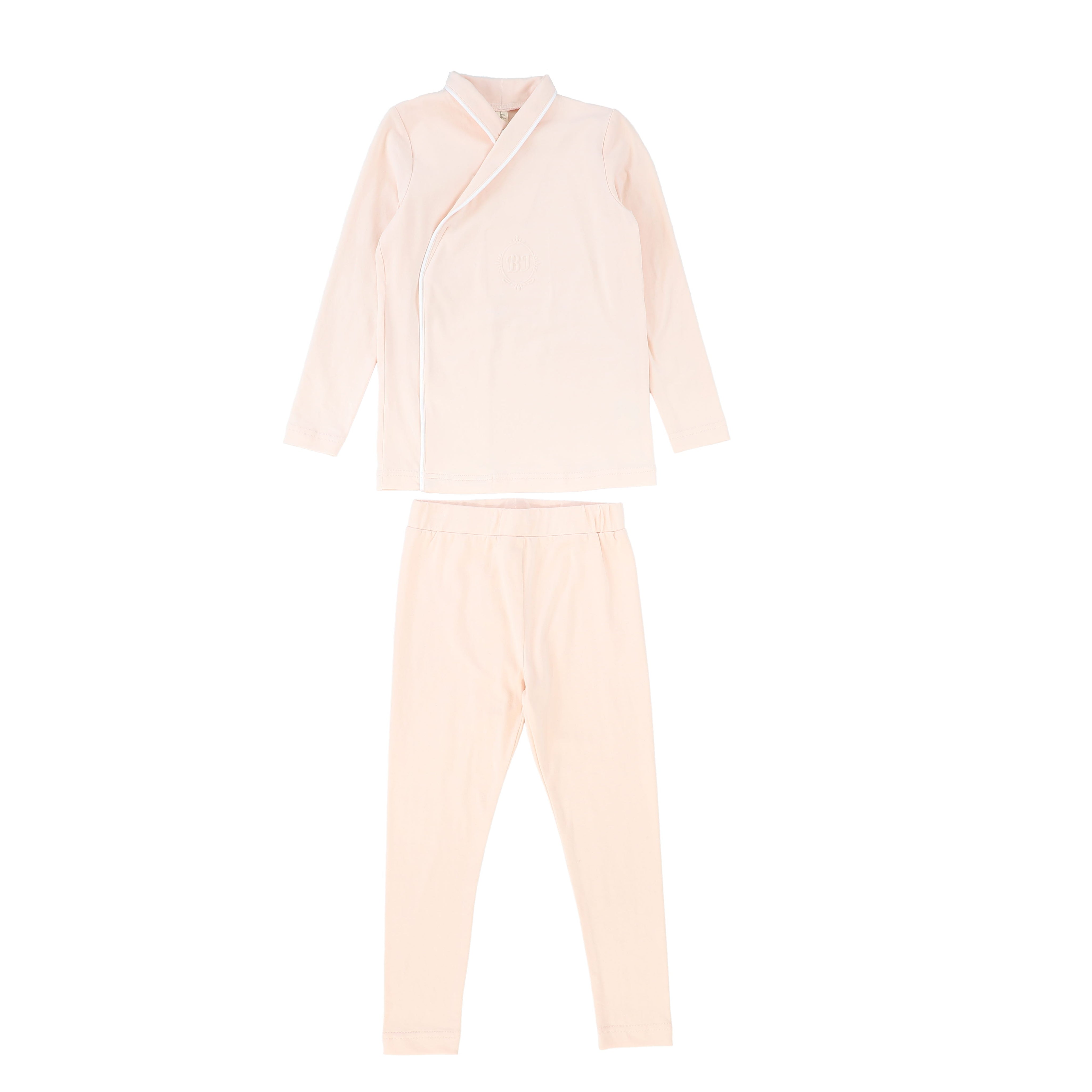 Piped wrap loungewear