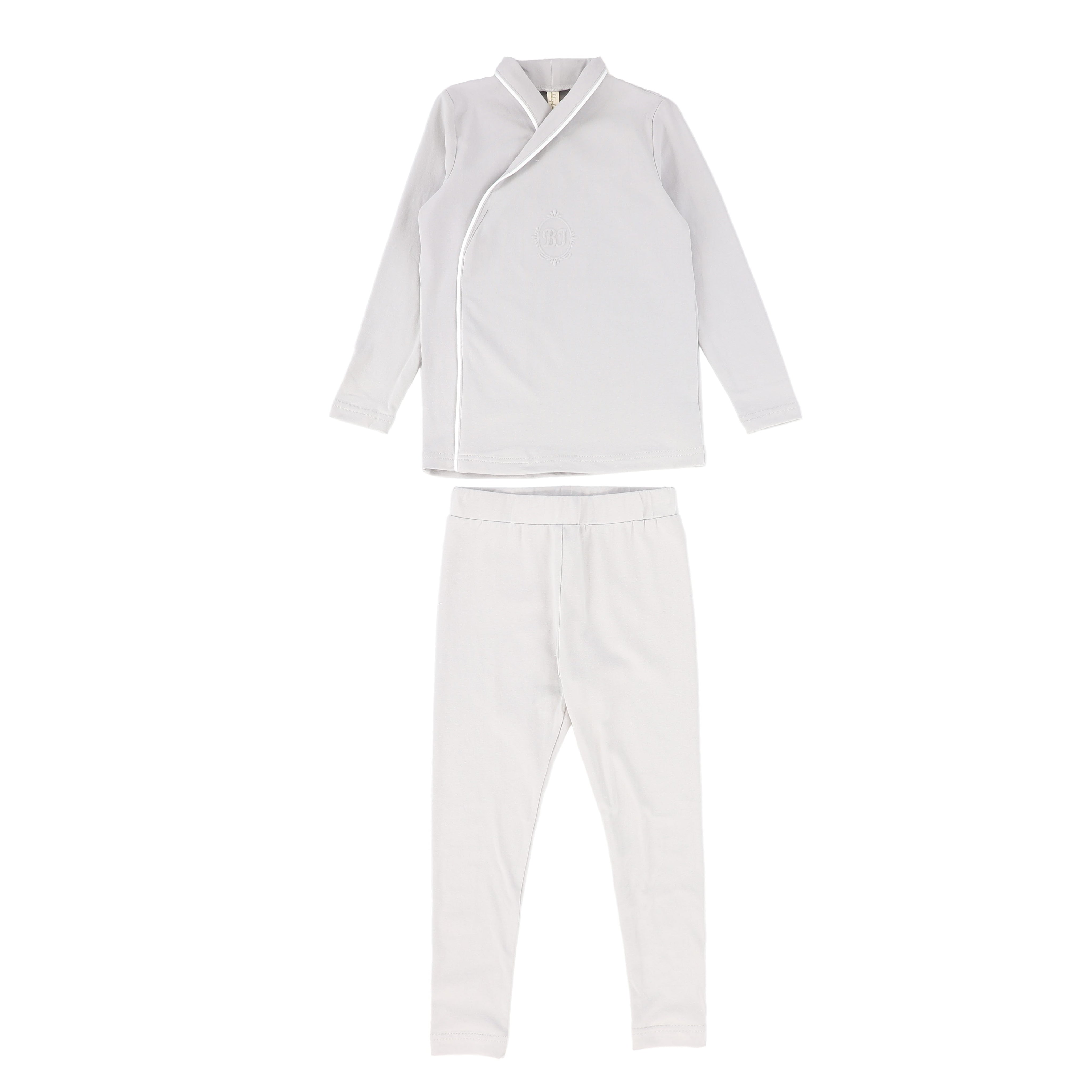 Piped wrap loungewear