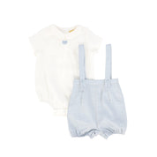 Linen bubble overalls set