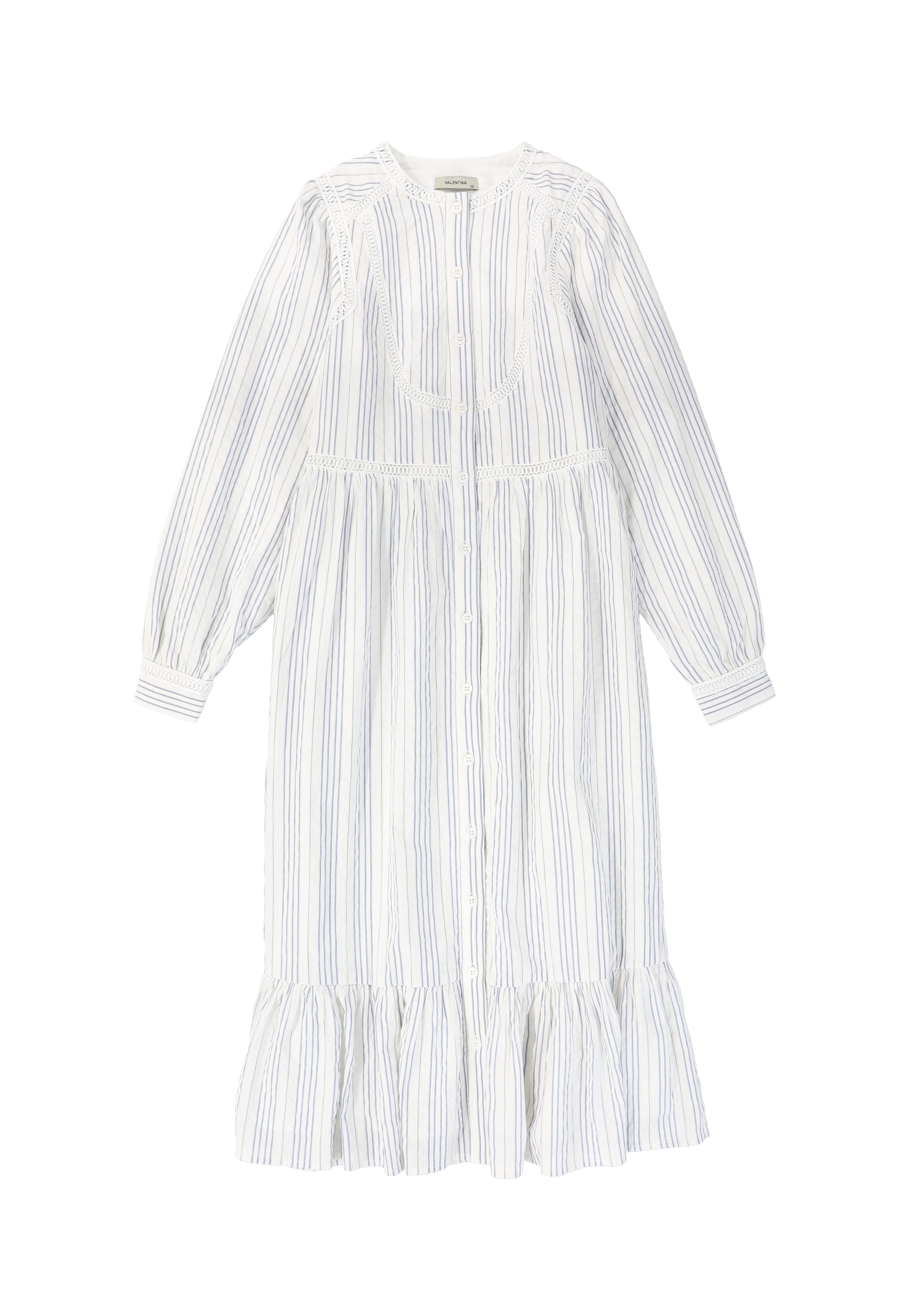 Striped lace trim dress