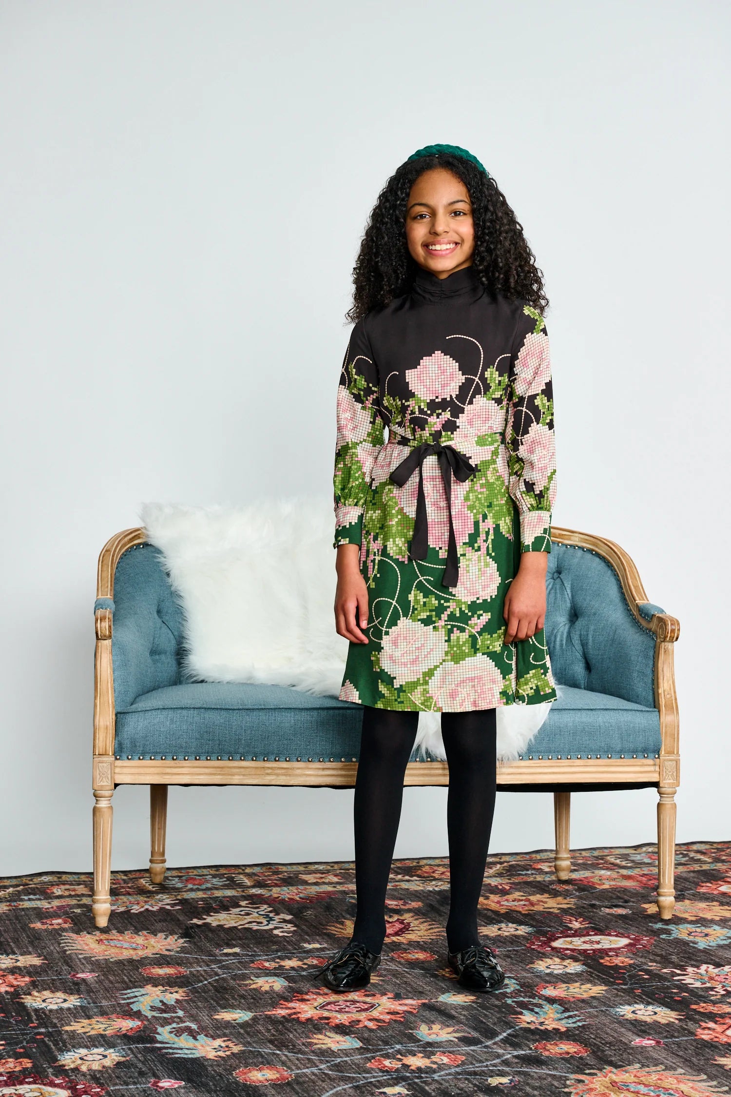 Box Floral Print Dress