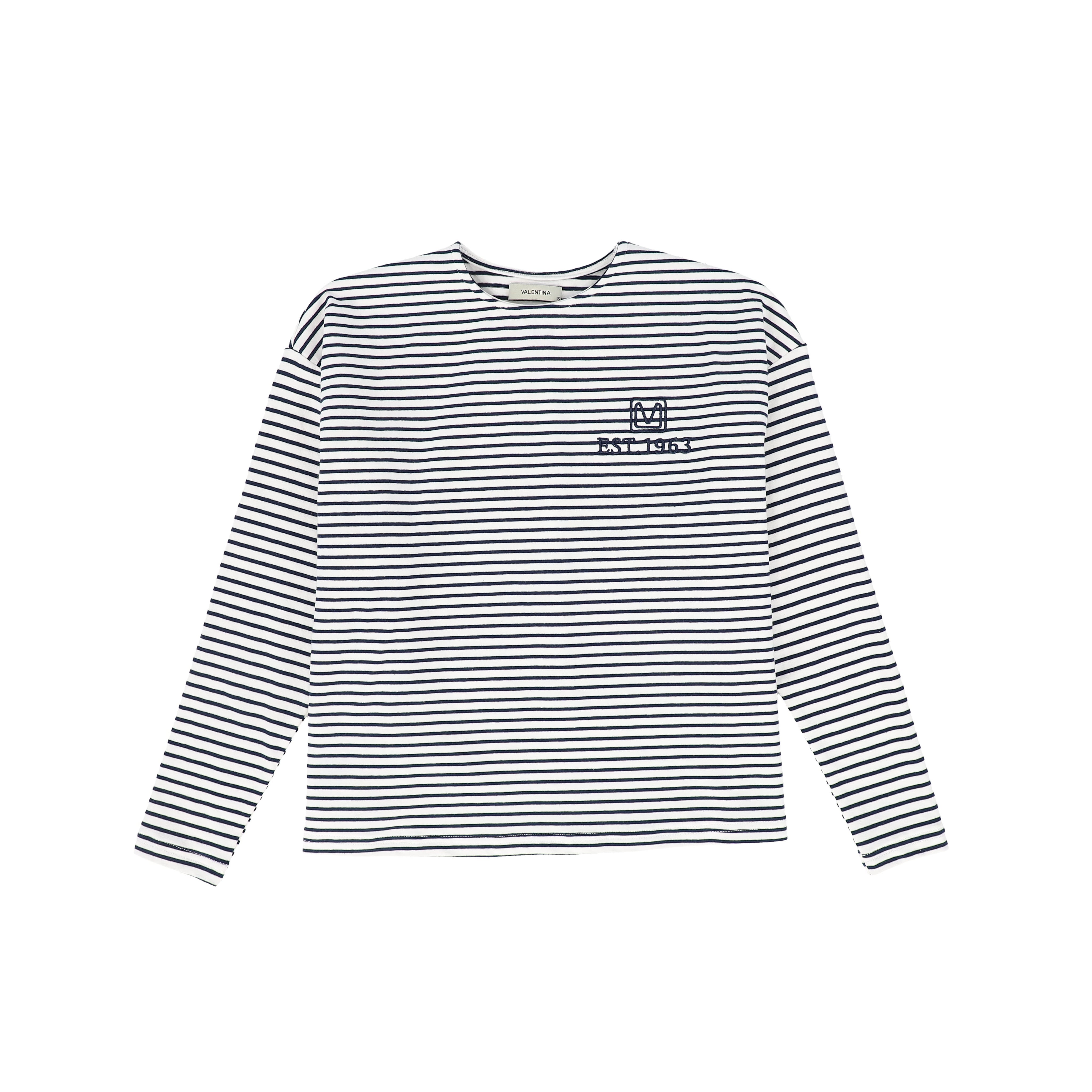 Striped logo tee