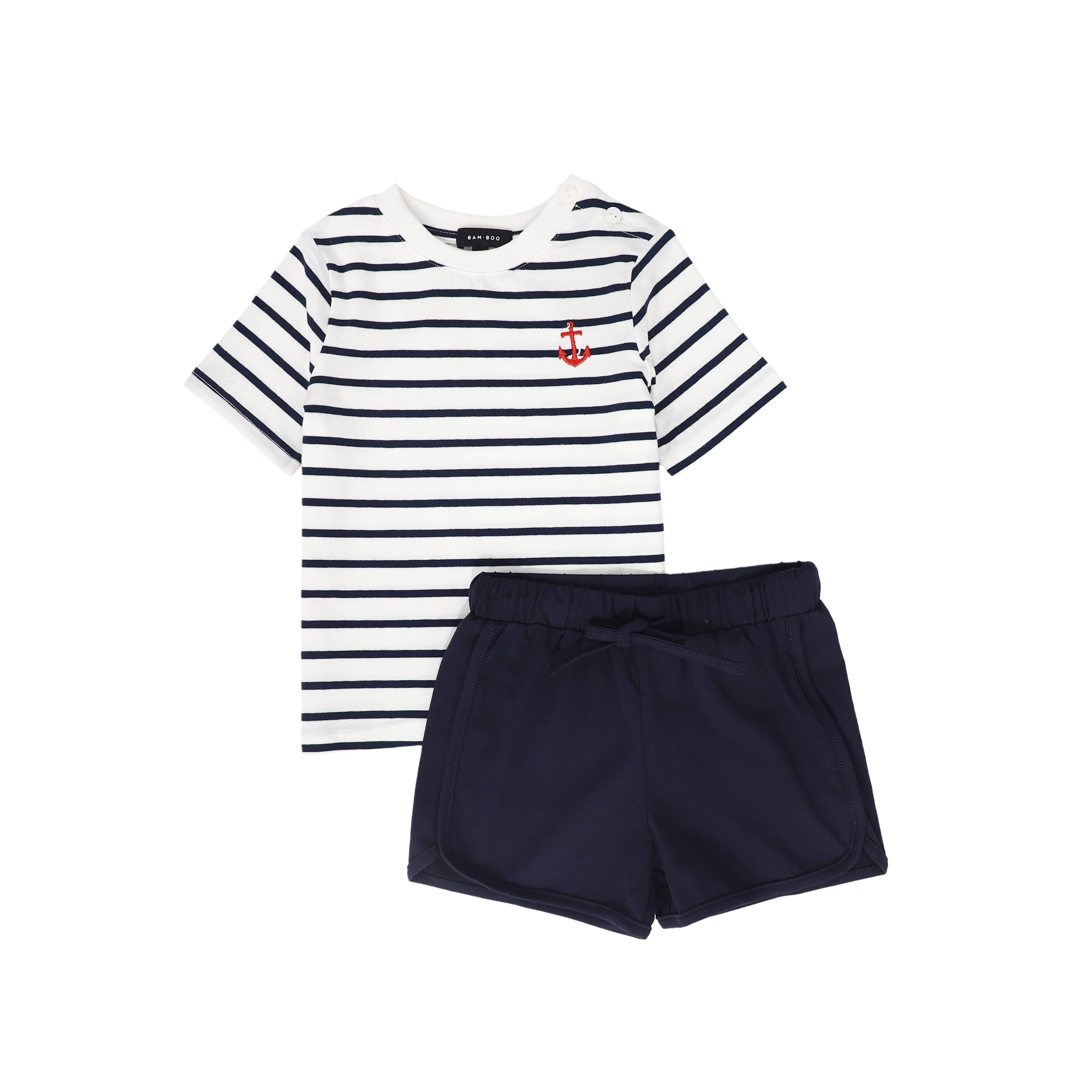 Stripe shorts set