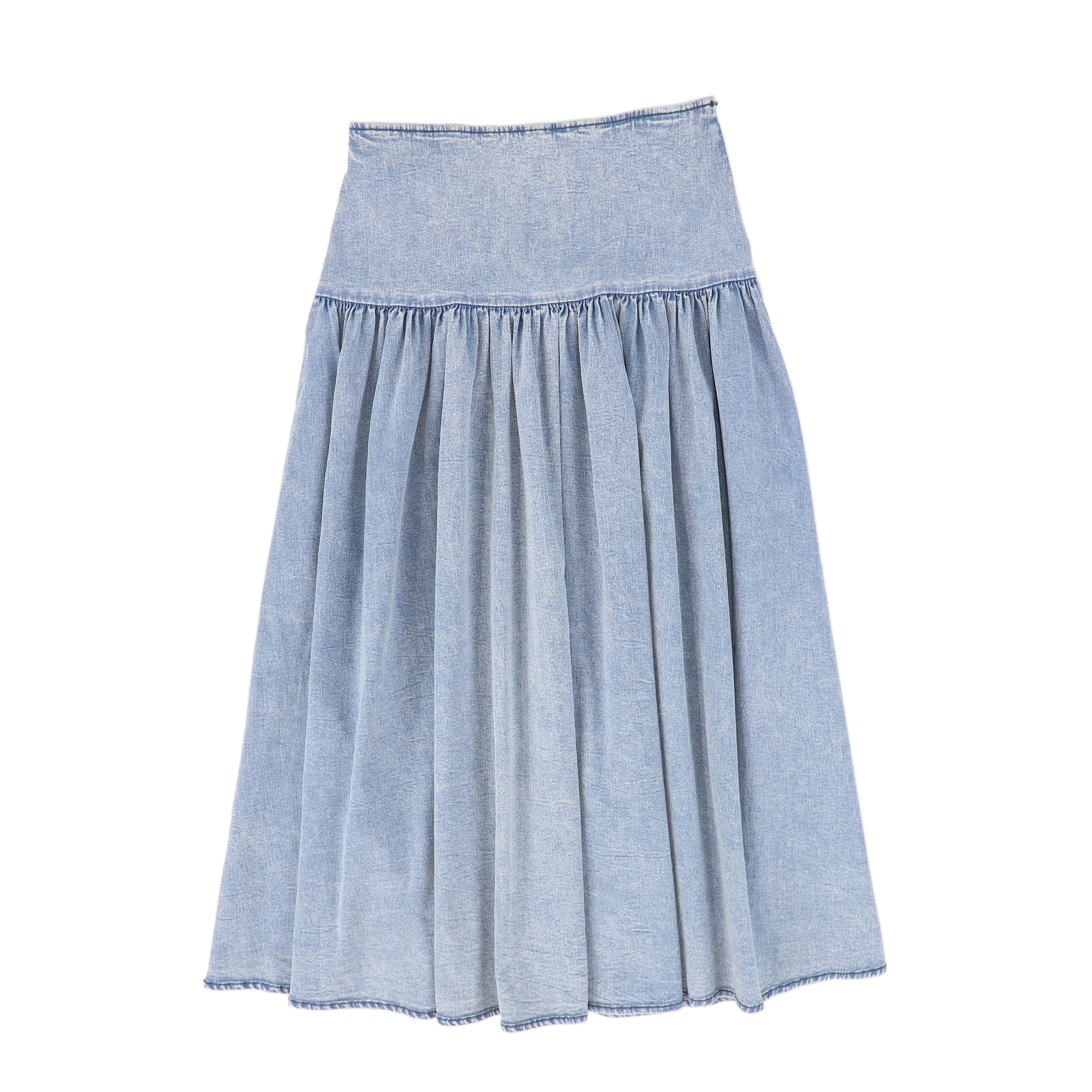 Drop waist pleated maxi skirt