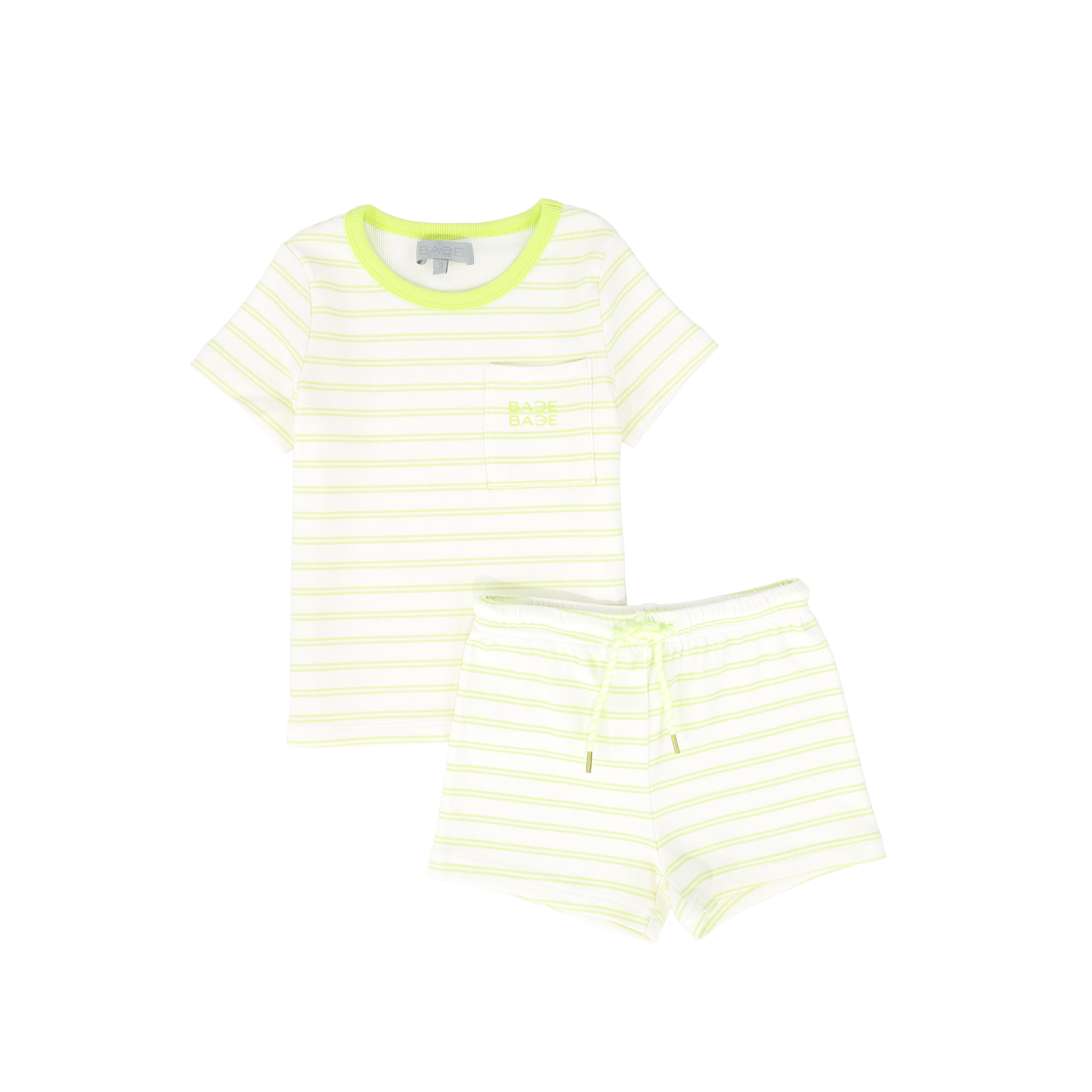 Striped tee shirt set