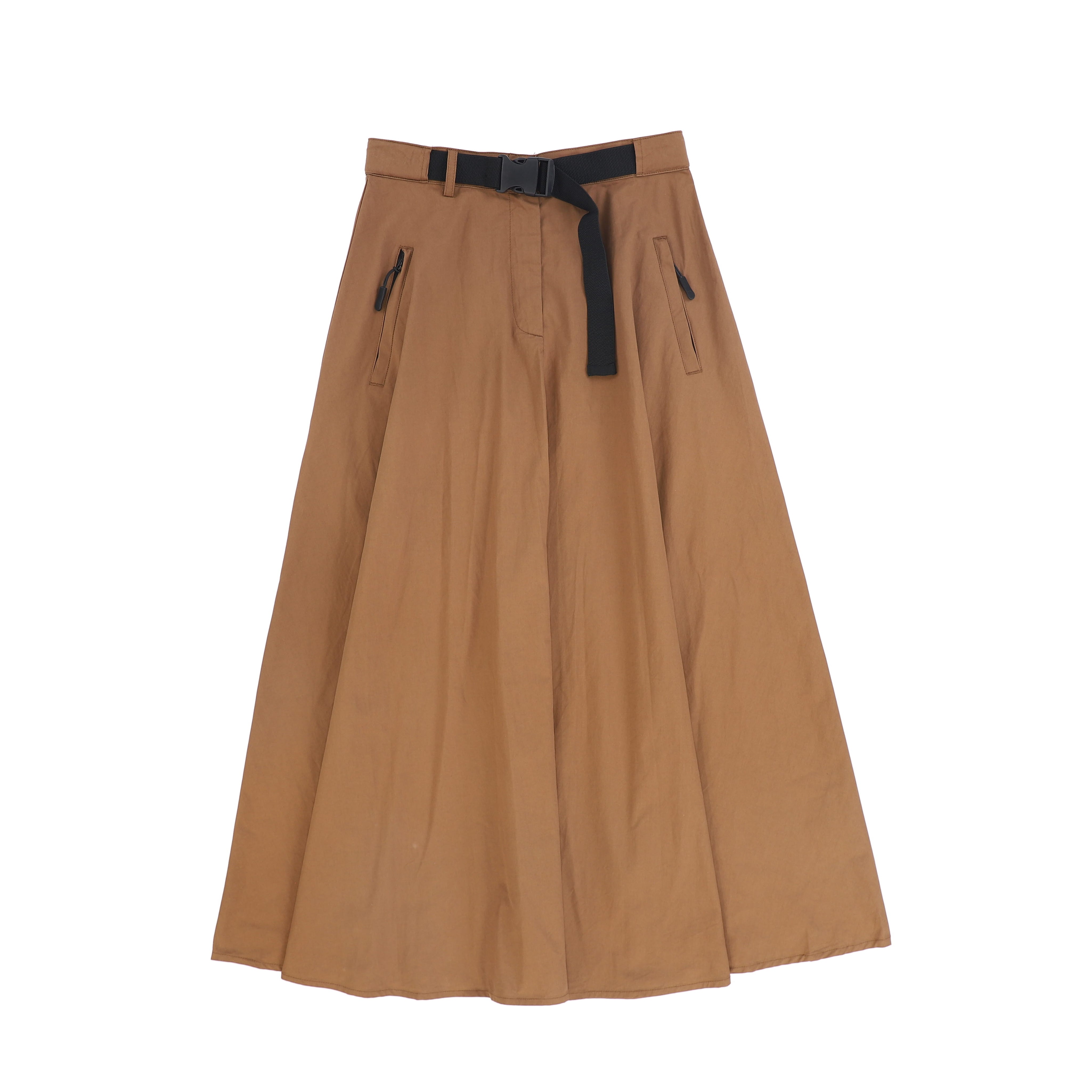 Belt Waisted Midi Skirt