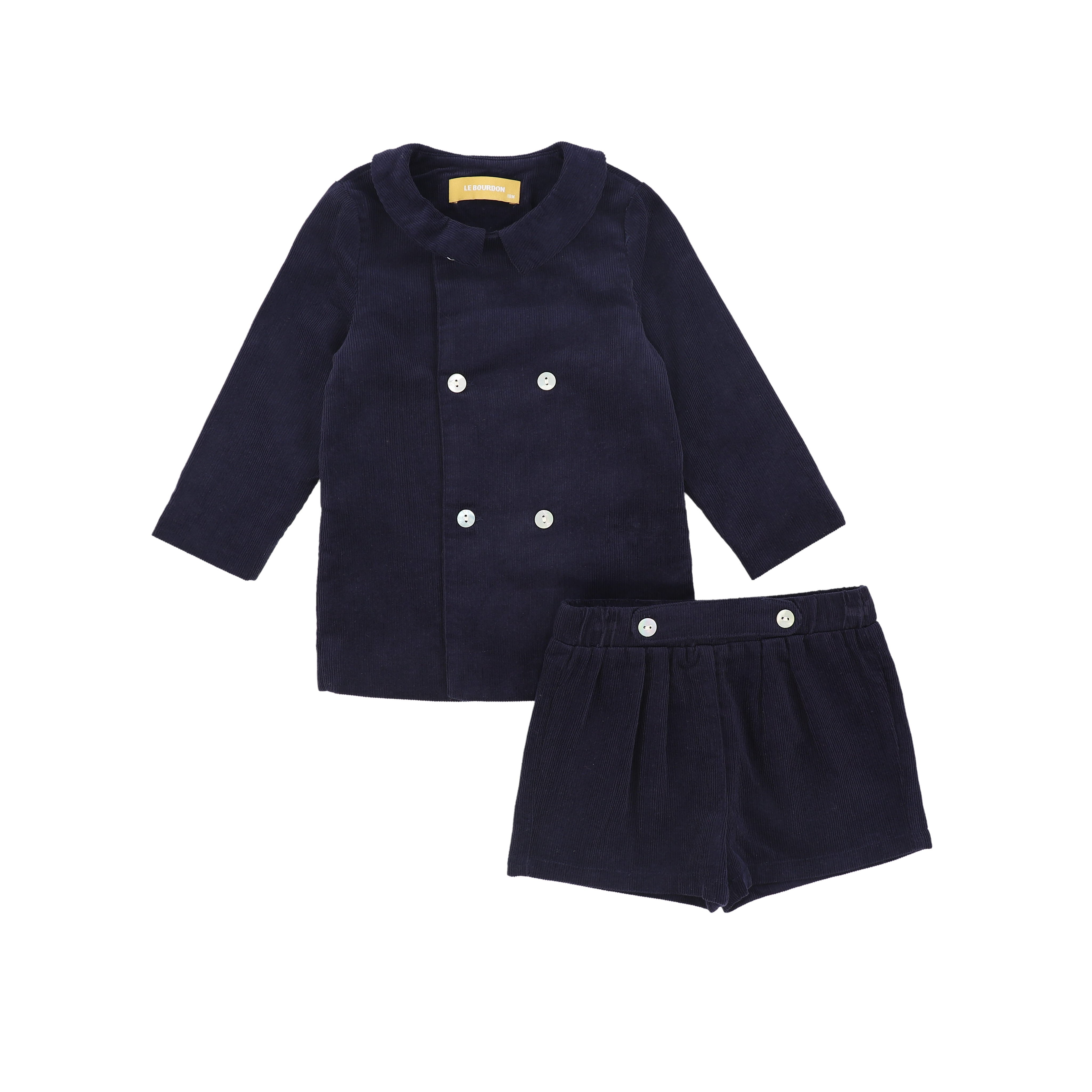 Cordoury Double Breasted Blouse Set