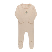 Ribbed Floral Footie