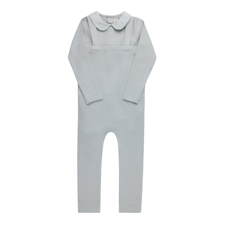 Embroidered collar overall set