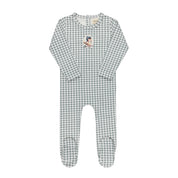 Jersey Cotton Owl Gingham Footie