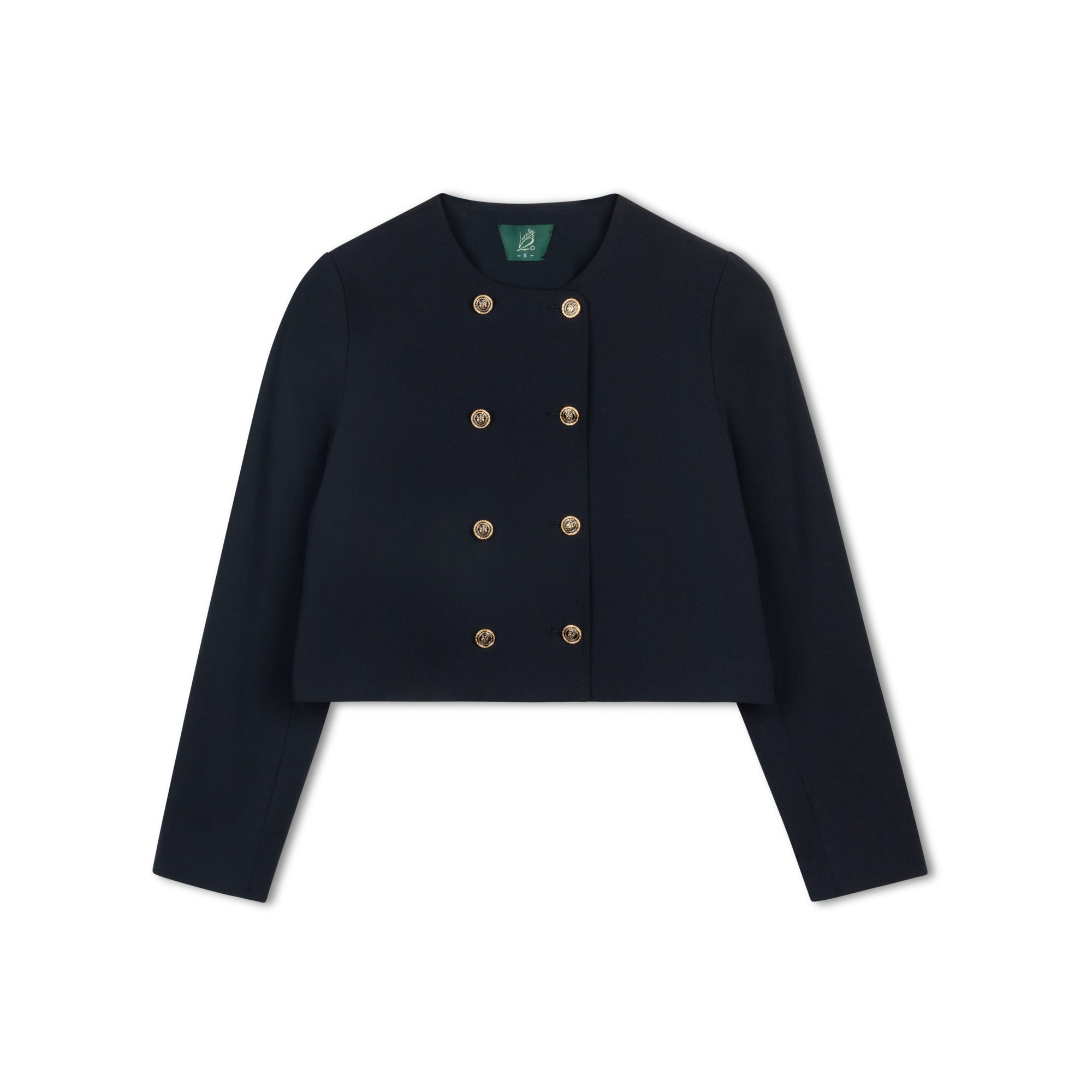 Double Breasted Jacket w/ Pleated Jumper