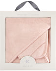 pink hooded towel and washcloth set