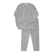 Velour embroidered lounge set