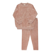 Velour embroidered lounge set