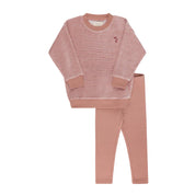 Velour stripe set