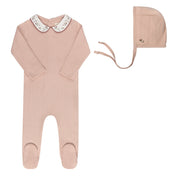 Embroidered Collar Footie