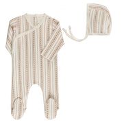 linear tulip footie/bonnet