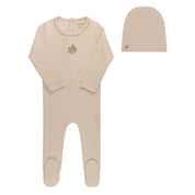 Ribbed Floral Footie