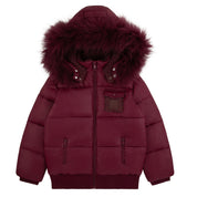 Leather Patch Sherpa Jacket
