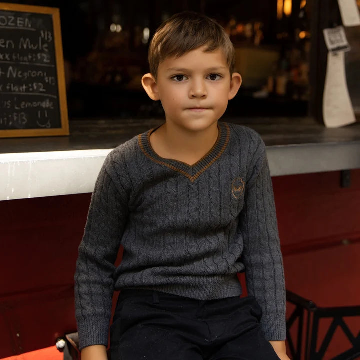 Cabled Crew Sweater