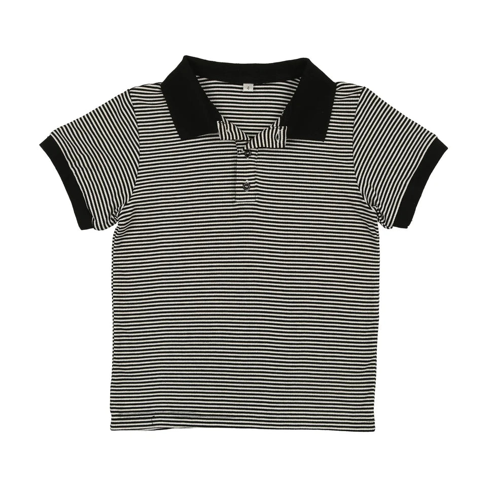 Black stripe polo