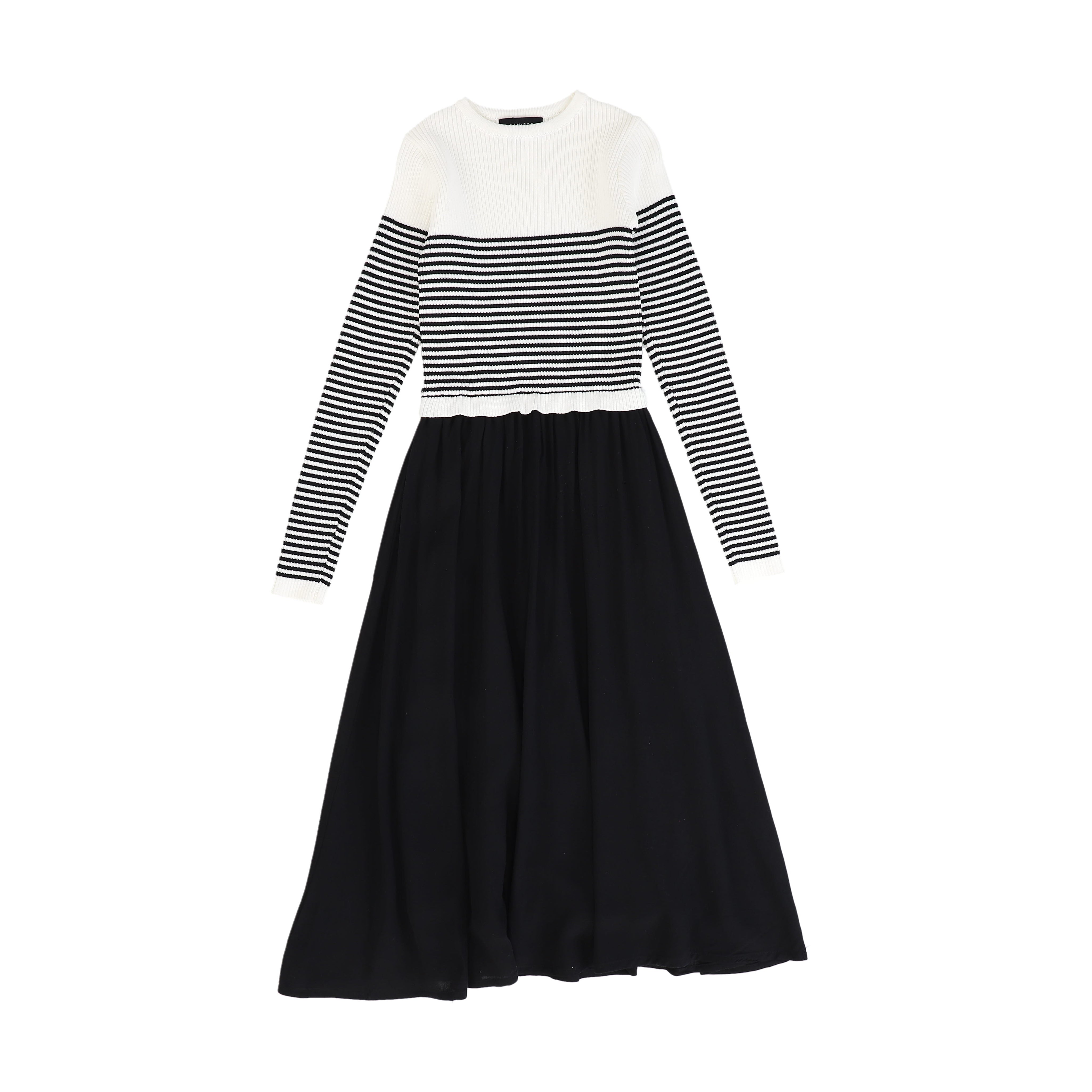 Striped sweater maxi dress