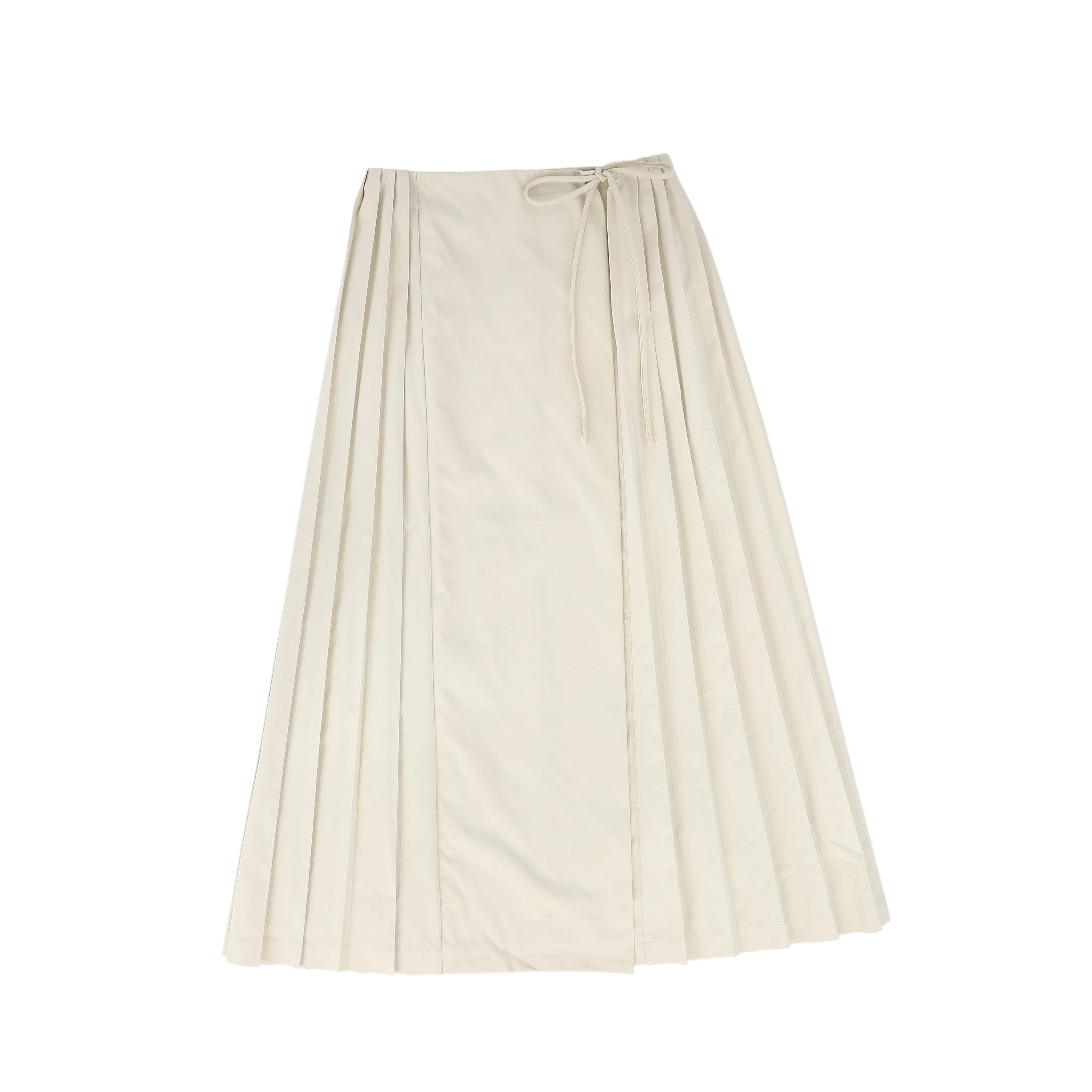 Pleated tie skirt
