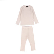 cotton ribbed pajama set