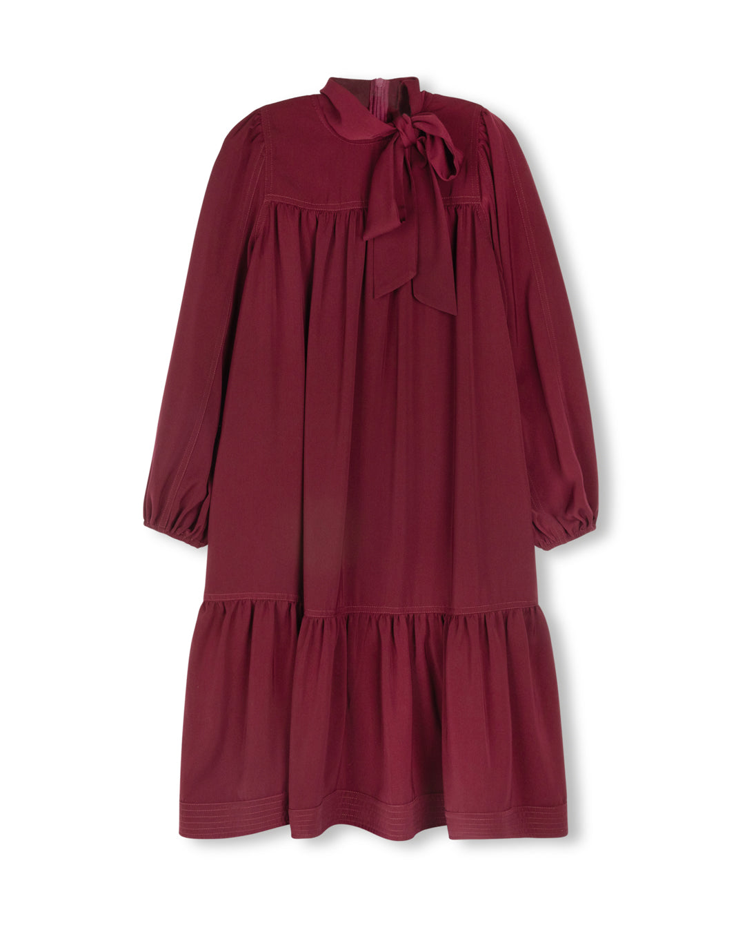 Silk seamed detail dress
