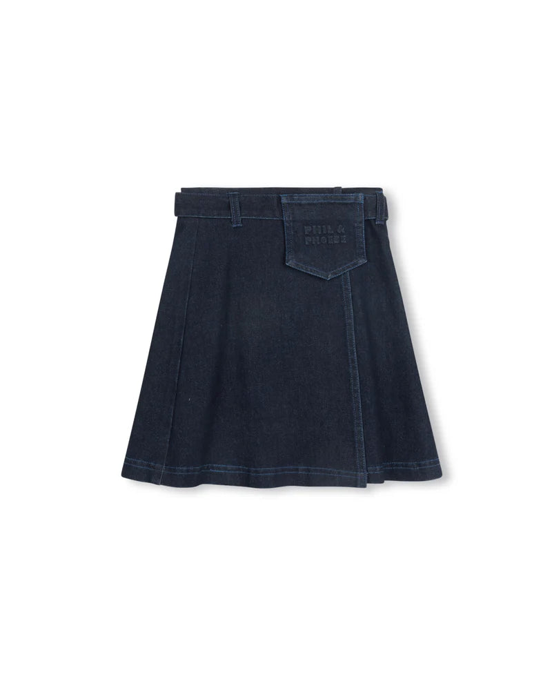 davis pouch denim skirt
