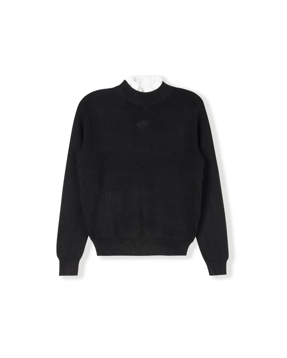 marley ruffle knit mock neck