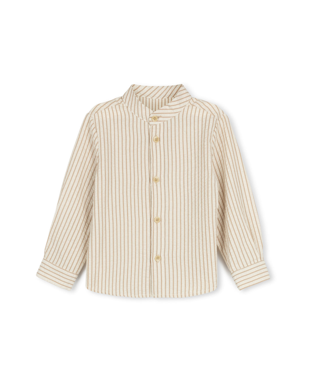 amos stripe mandarin collar shirt