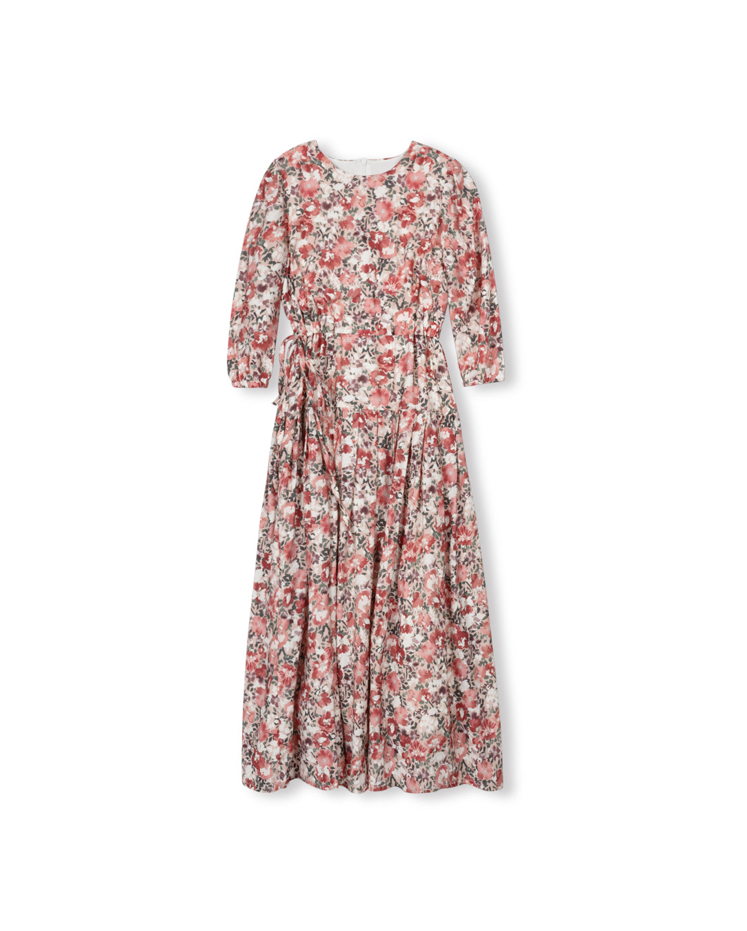 printed bottom pleated dress