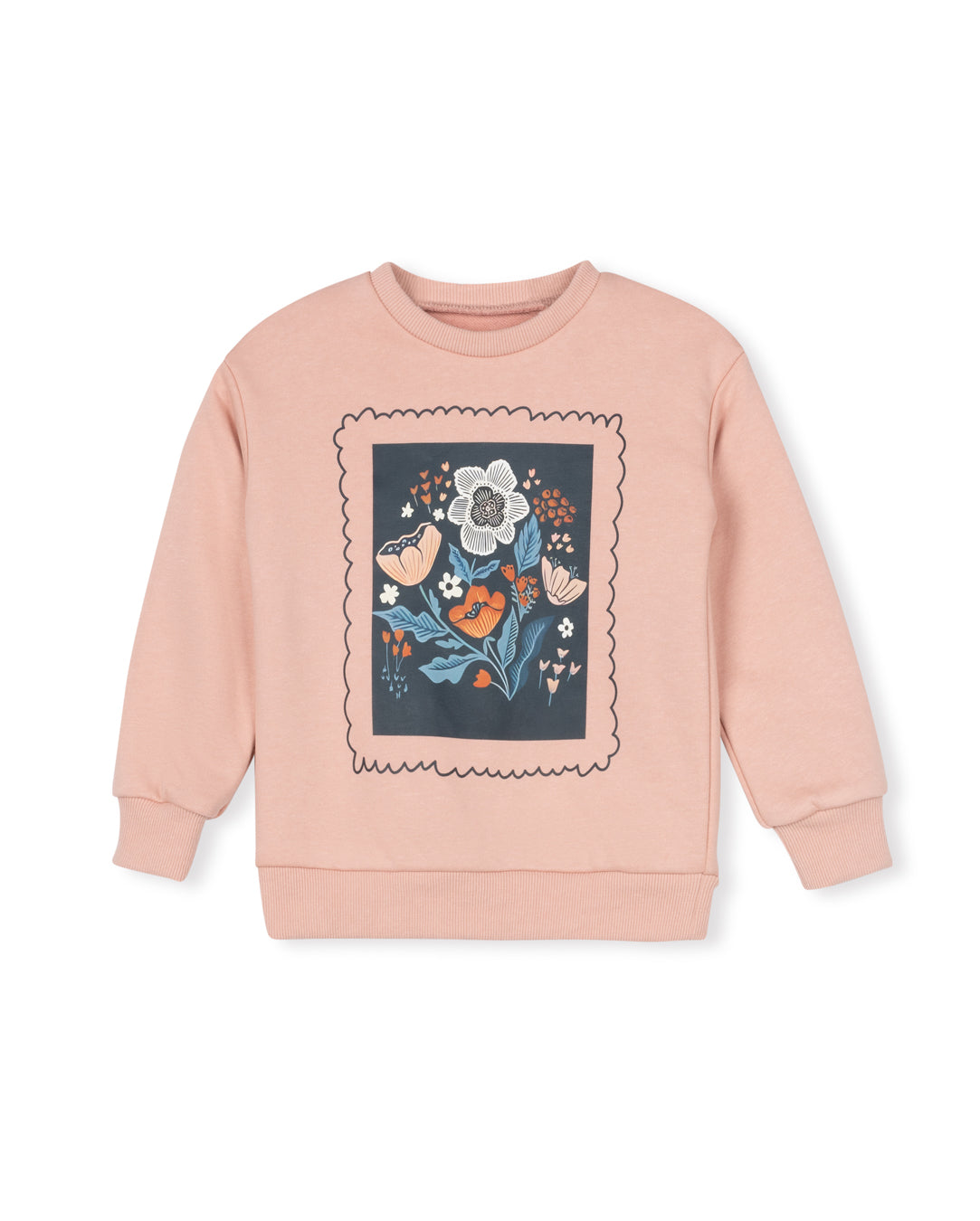 scalloped picture sweatshirt