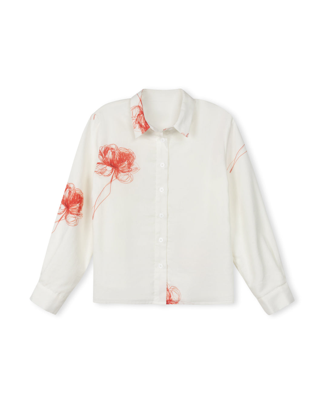 rose sketch skirt and shirt set