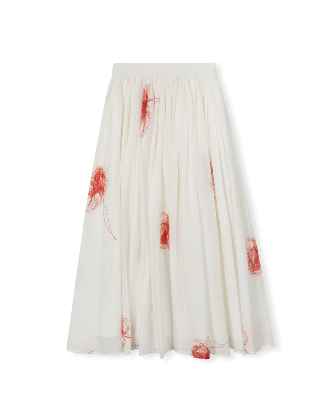 rose sketch skirt and shirt set