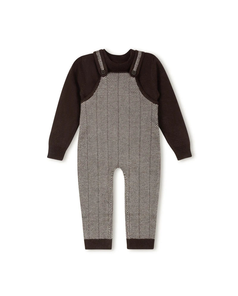 Beam chevron knit romper