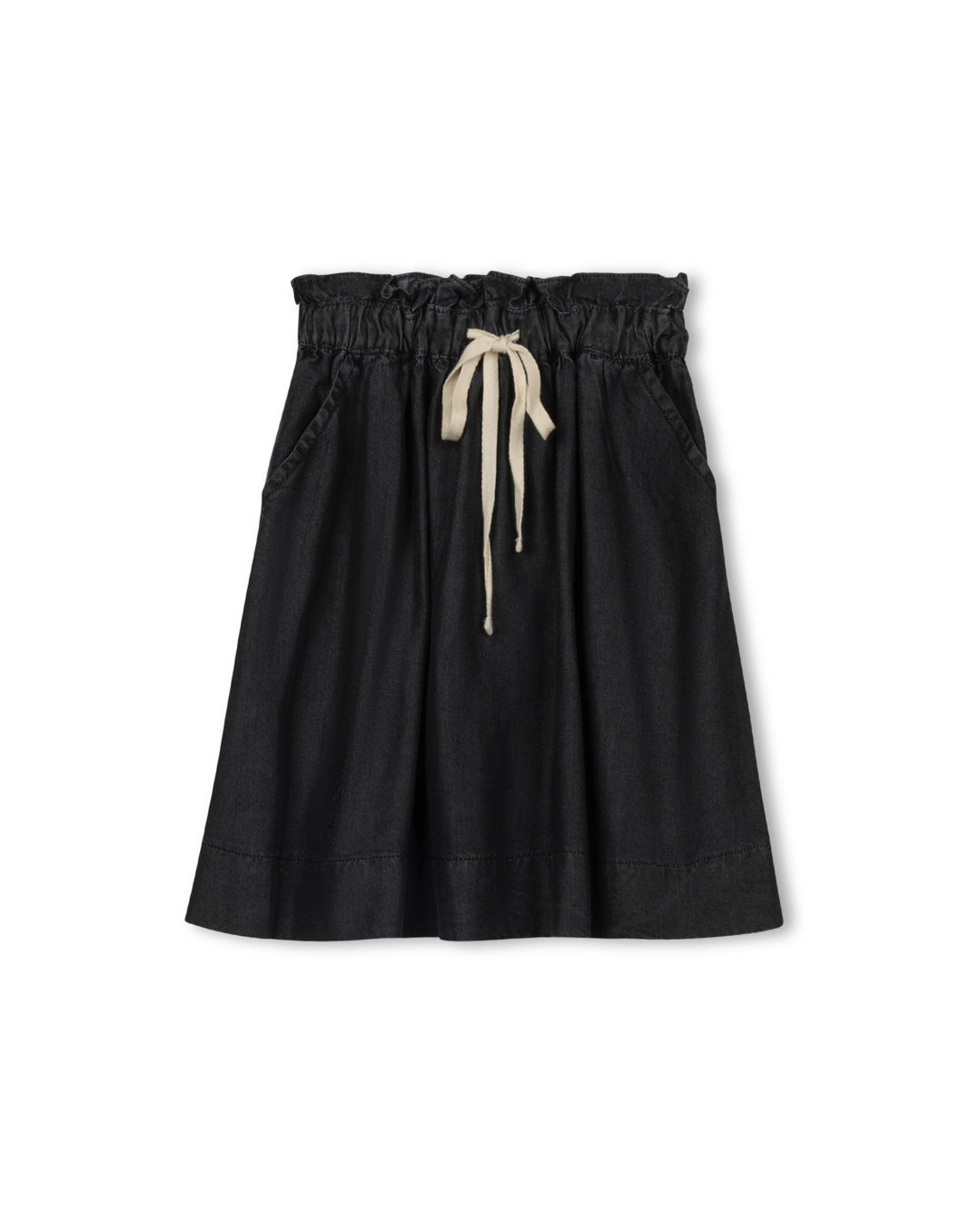 Flake Chambray drawstring skirt