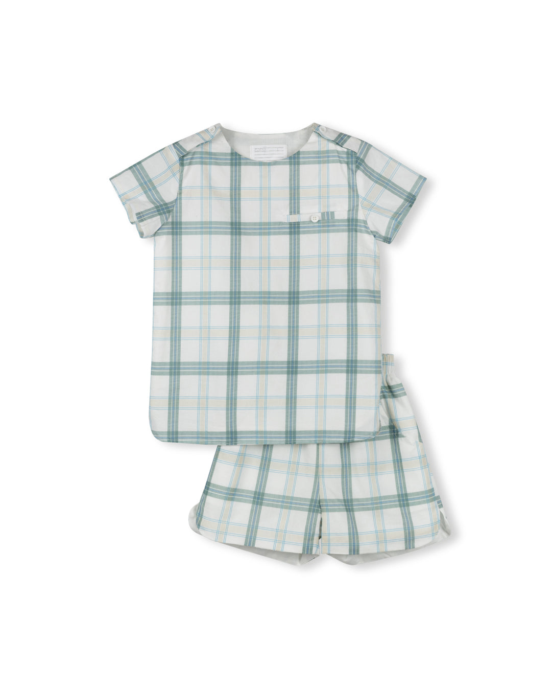 mira plaid shirt and shorts