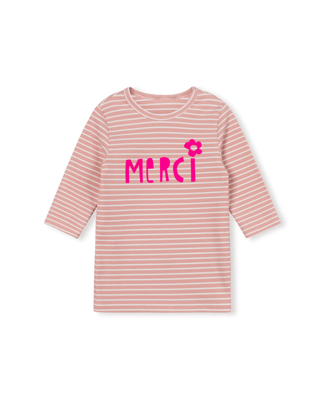 Striped flower detail tee