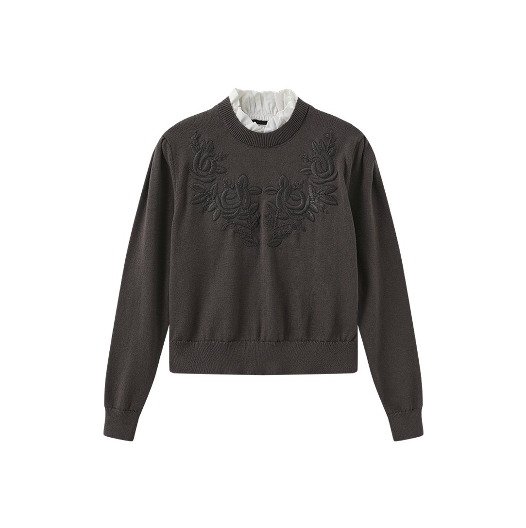 Paige Embroidered Floral Sweater