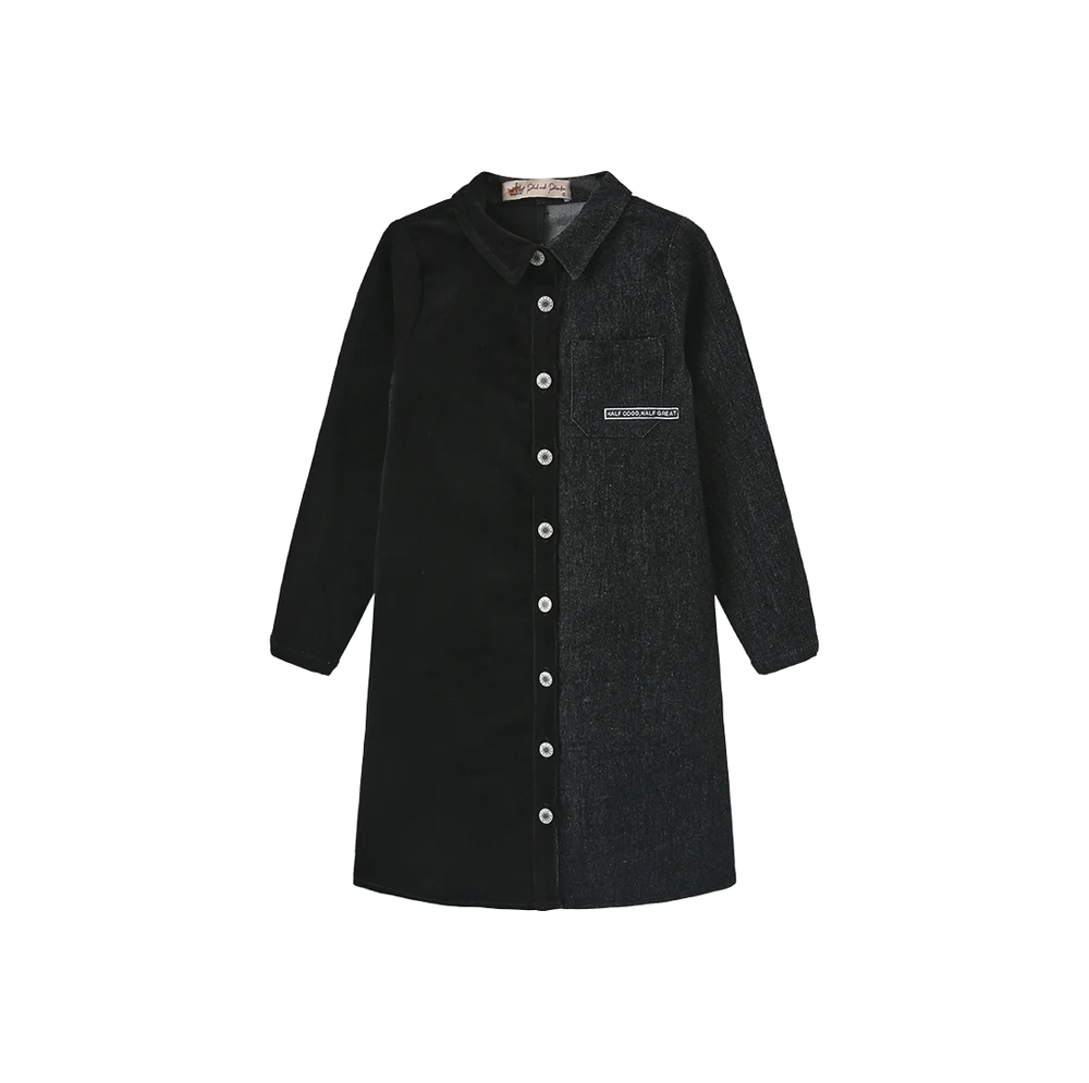 Half Cord Shirt Dress