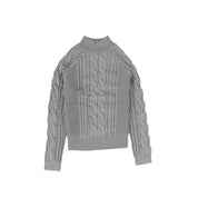 braided knit sweater