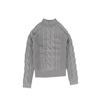 braided knit sweater